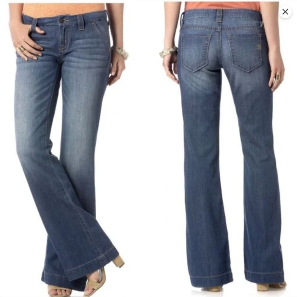 Miss Me Mid-Rise Wide Leg Trouser Denim Jeans Sz 27